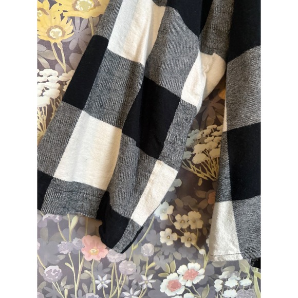 Old Navy Black White Buffalo Check Plaid Button Up Pajama Top Shirt Women's XXL - Picture 5 of 7